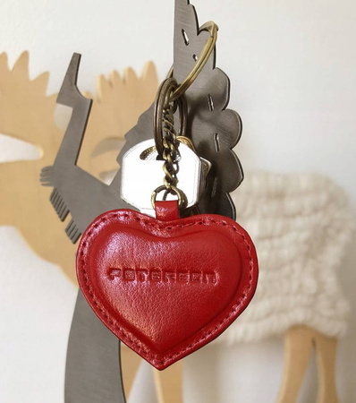Schlüsselanhänger aus Leder in Herzform – Peterson