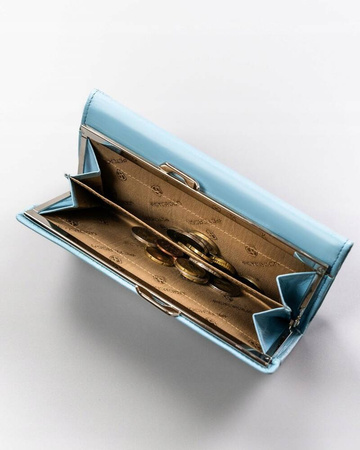 Große Damen Geldbörse aus Leder mit Bügel- und Druckknopfverschluss – Peterson