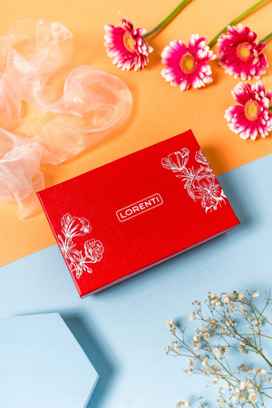 Elegante Damen Geldbörse aus Leder mit Druckknopf und Reißverschluss – Lorenti