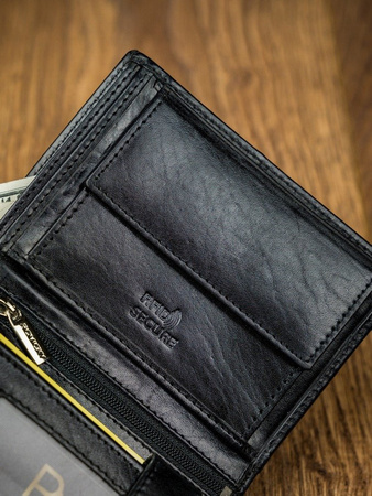 Herren Geldbörse aus Leder in Großformat mit Glattleder-Finish – Rovicky