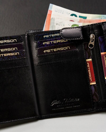 Große Herren Geldbörse ohne Verschluss aus Leder – Peterson