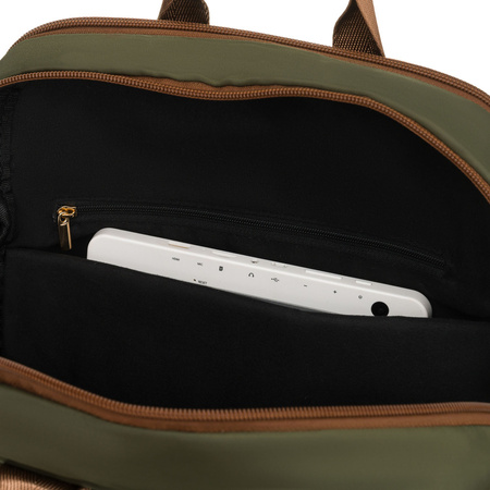 Damen-Rucksack aus Nylon in grüner Farbe mit Reißverschluss - Peterson