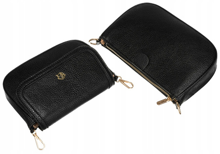 Doppelte Damen Umhängetasche mit Geldbörse aus Öko-Leder – Rovicky