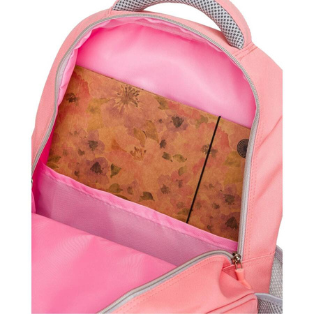 Rosa Schulrucksack aus atmungsaktivem Polyester mit Brustgurt – Peterson