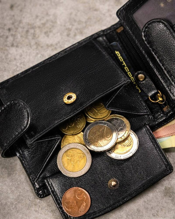 Geschenkset: Mittlere Herren Geldbörse aus Leder und Schlüsselanhänger – Peterson