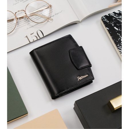 Damen Geldbörse mit Druckknopf aus echtem Leder – Peterson