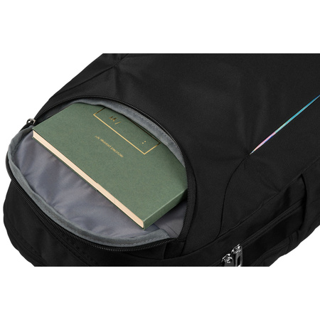 Städtischer, geräumiger Rucksack aus schwarzem Nylon mit Laptopfach – Peterson