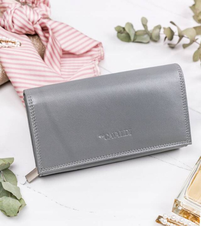 Große Damen Geldbörse aus Leder mit Druckknopf – 4U Cavaldi