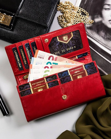 Große Damen Geldbörse aus Leder – Peterson