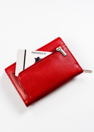 Klassische Damen Geldbörse aus echtem Leder – Rovicky