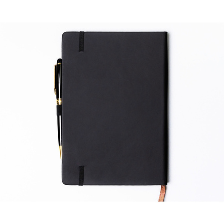 Schwarzes Notizbuch im Hardcover A5 Format liniert - Peterson