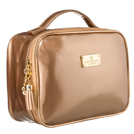 Reiseorganizer in Gold mit Tragegriff – Peterson