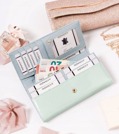 Große Damen Geldbörse aus lackiertem Echtleder – Lorenti