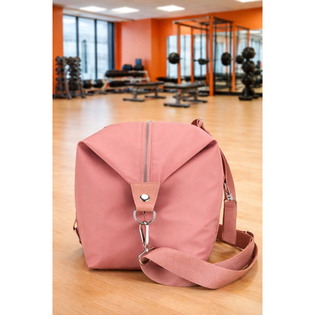 Rosa Trainings-Tasche aus Polyester, ein Kammer und mit Reißverschluss - Peterson