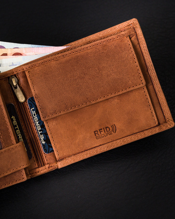 Herren Geldbörse aus Leder mit Fach für Fahrzeugschein – Peterson