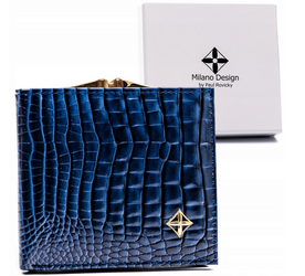 Elegante kleine Damen Geldbörse mit Bügelverschluss – Milano Design