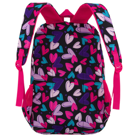 Jugendlicher Schulrucksack aus Polyester mit Herzmuster – Peterson