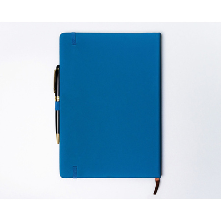 Blauer Notizblock im Hardcover im B5-Format mit gepunkteten Seiten – Peterson