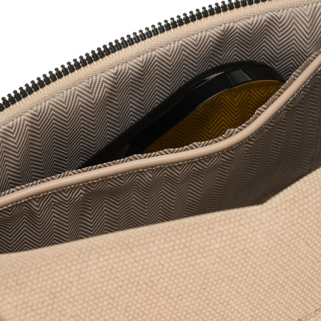 Beige Damen-Gürteltasche mit Reißverschluss und verstellbarem Riemen – Peterson