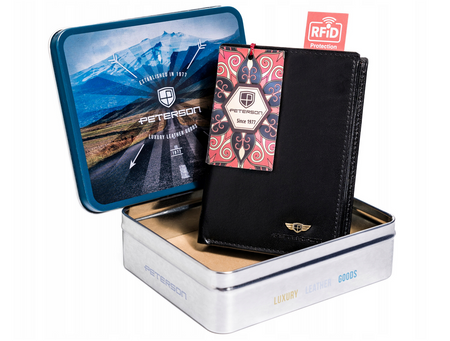 Herren Geldbörse aus Leder mit RFID-Schutz – Peterson