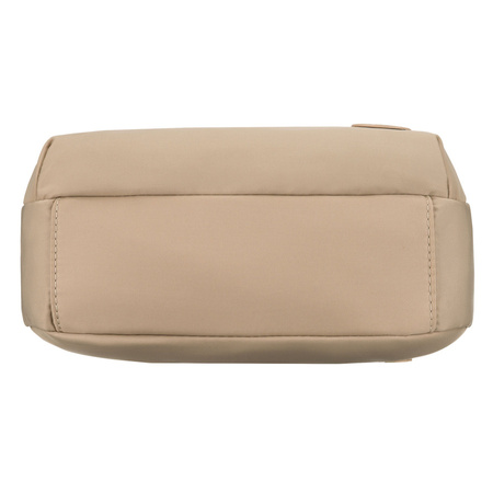 Damen-Umhängetasche aus Nylon in Beige, ein Hauptfach und mit Reißverschluss – Peterson