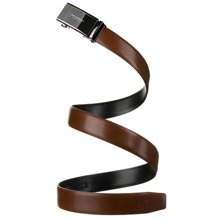 Herren-Gürtel aus Leder in Braun mit der Möglichkeit zur Selbstverkürzung – Peterson