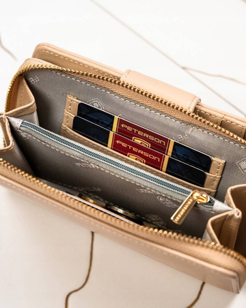 Große vertikale Damen Geldbörse aus Öko-Leder – Peterson