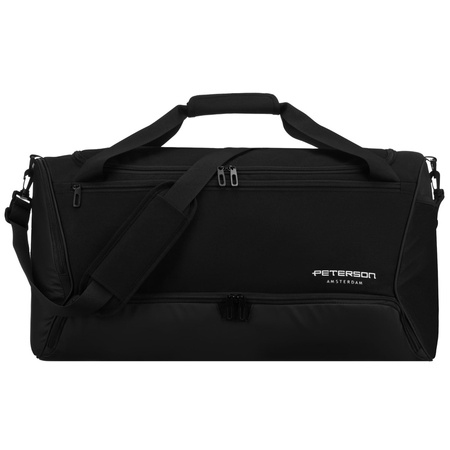 Schwarze, geräumige Reisetasche aus strapazierfähigem Polyester – Peterson