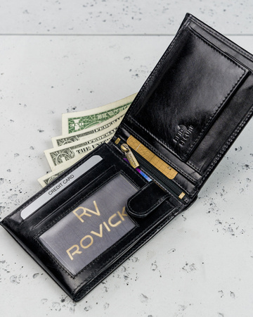 Klassische Herren Geldbörse aus Echtleder – Rovicky