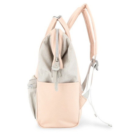Grau-rosa Rucksack mit Laptopfach – Himawari