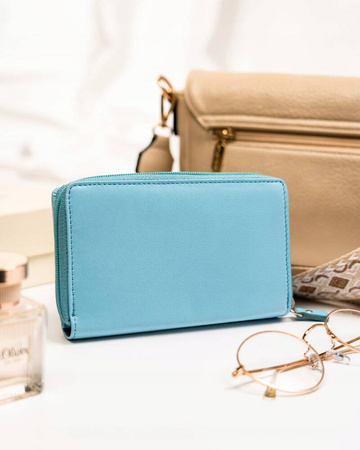 Damen Geldbörse aus Leder mit Druckknopf und Reißverschluss – Peterson