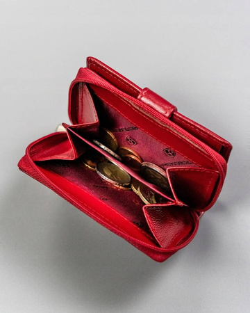 Damen Geldbörse mit Druckknopf und Reißverschluss – Peterson