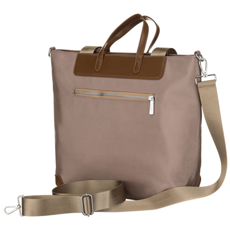 Beige Damen-Shopper mit Henkeln und abnehmbarem Gürtel - Peterson
