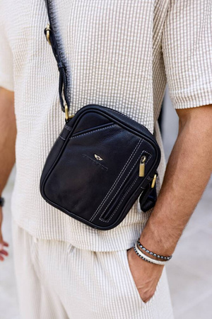 Herren Umhängetasche aus Leder – Peterson