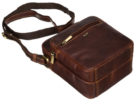 Geräumige Leder Herrentasche mit Fächern – Peterson