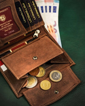 Herren Geldbörse aus Leder mit patriotischem Motiv – Peterson