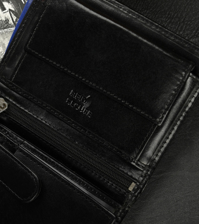 Geräumige Herren Geldbörse Hochformat aus glänzendem Echtleder – Ronaldo