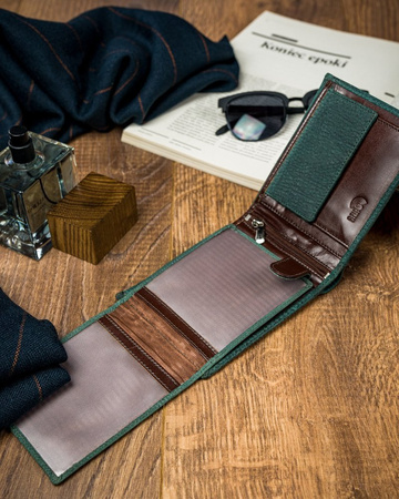 Bunte Herren Geldbörse aus Echtleder – Forever Young