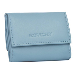 Eleganter Damen Geldbörse mit Druckknopf aus echtem Leder – Rovicky