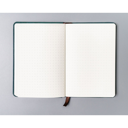 Grünes Notizbuch im A6-Format mit gepunkteten Seiten – Peterson