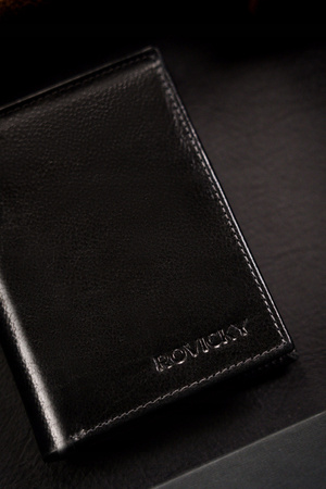 Große Herren Geldbörse aus Leder ohne Verschluss – Rovicky