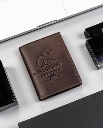 Große Herren Geldbörse aus Leder in Hochformat – Peterson