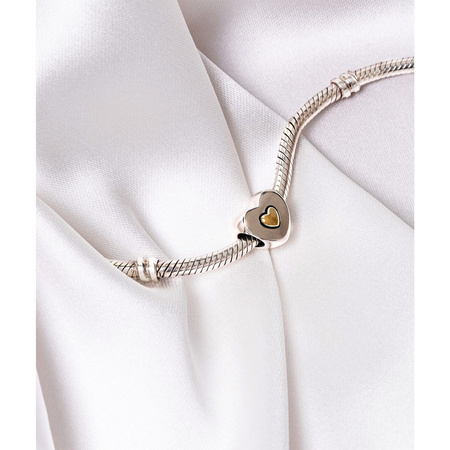 Silberner Charm Doppelherz für Modulararmband – Peterson