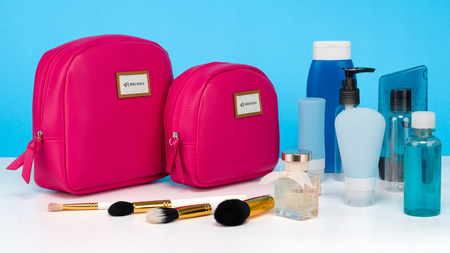 Set aus zwei Damen Kosmetiktaschen aus Öko-Leder – Rovicky