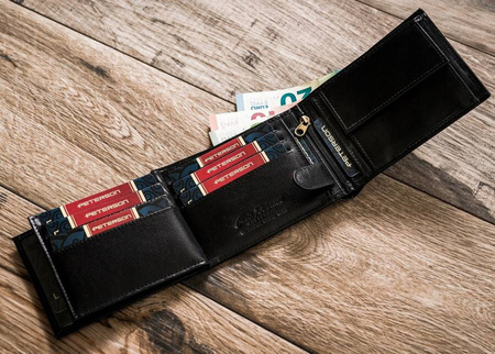 Herren Geldbörse aus Leder mit RFID-Schutz – Peterson