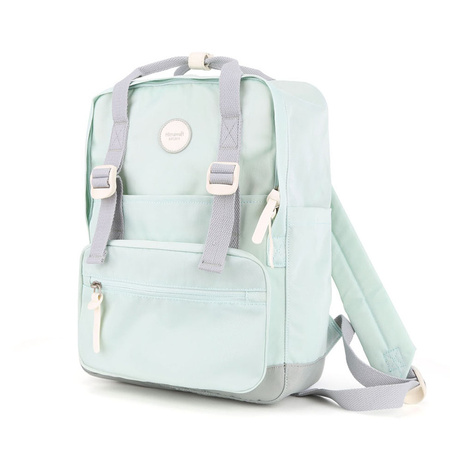 Damen City-Rucksack in Mint-Grau mit Reißverschluss – Himawari
