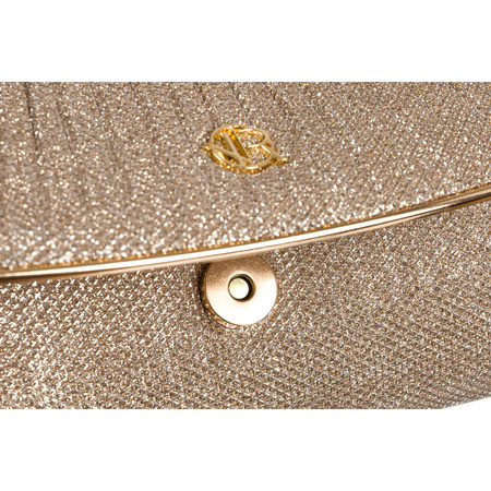 Goldene Glitzer-Clutch aus synthetischem Material – Rovicky