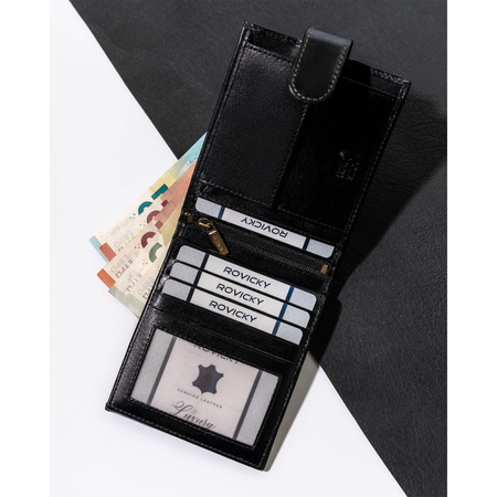 Kartenetui mit Druckknopf im klassischen Stil – Rovicky