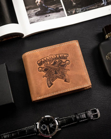 Große Herren Geldbörse aus echtem Leder – Always Wild