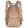 Jugendlicher Schulrucksack aus Polyester in Beige-Rosa mit Laptopfach – Peterson